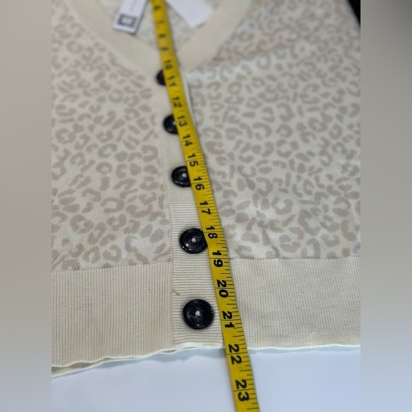 NWT Sanctuary Women’s Leopard Print Cardigan Cream Sz M - Picture 10 of 12
